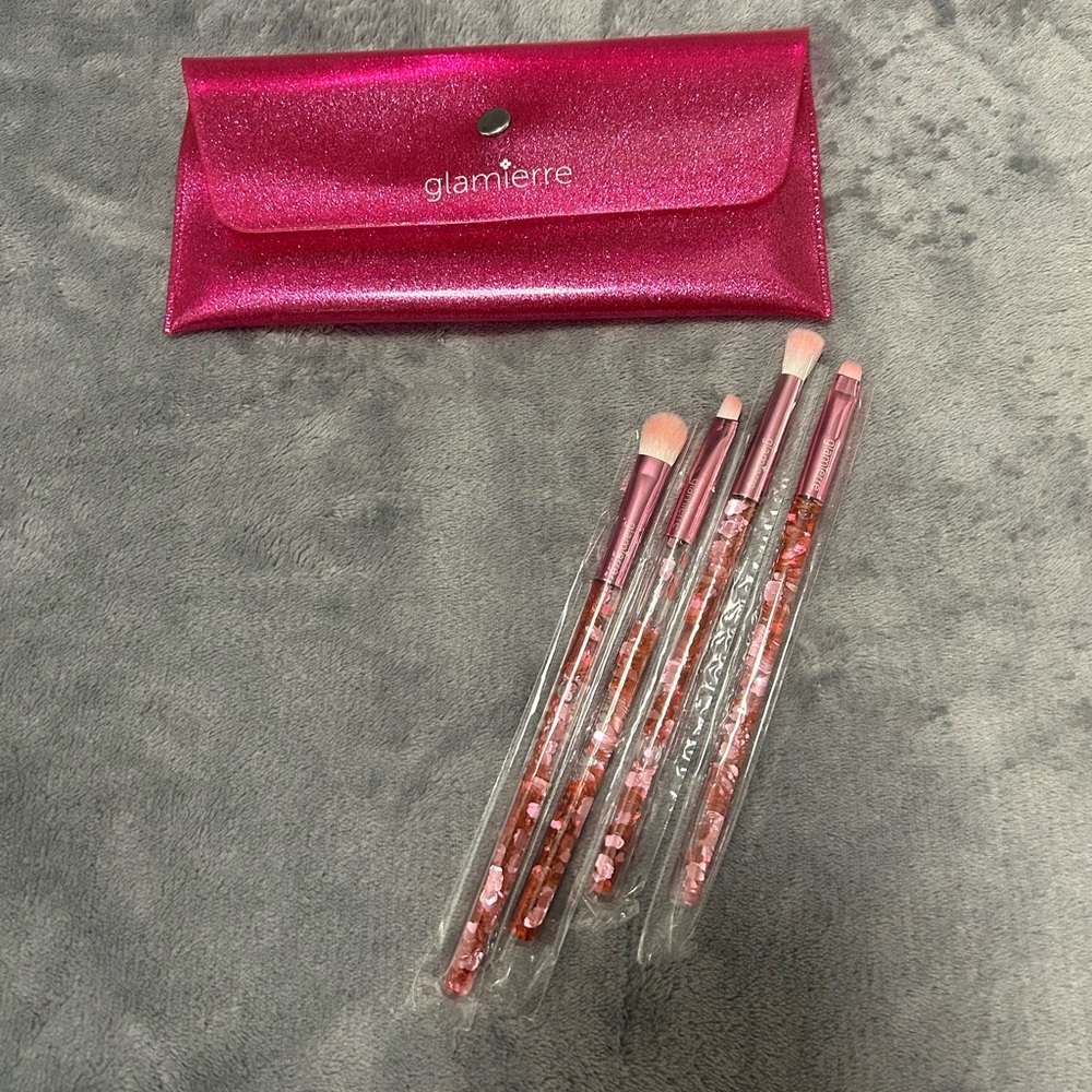 GLAMIERRE Pink Luxe Glitter Eye Brush Collection